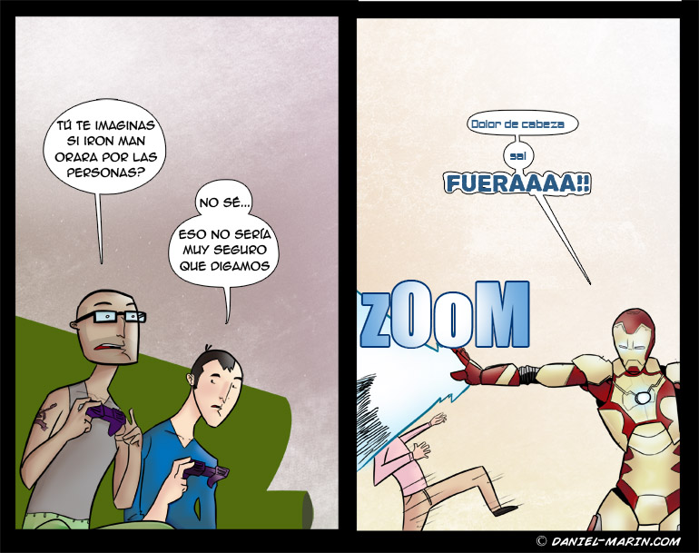 Comic, Iron Man ora por ti.